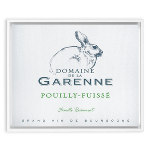 Wine Label Themed Artwork - Domaine de la Garenne Wine Label Floating Frame Canvas