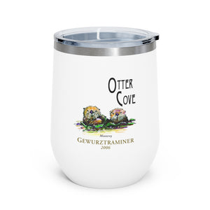 Wine Label Themed Drinkware - Color Otter Cove Gewurztraminer 2006 Label on 12oz Insulated Wine Tumbler