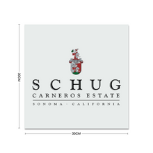 Load image into Gallery viewer, Wine Themed Wall Decor - Schug Carneros Estate Label Print on Metal Plate 12&quot; x 12&quot; Made in the USA
