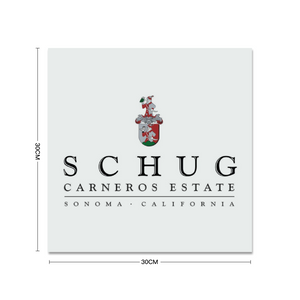 Wine Themed Wall Decor - Schug Carneros Estate Label Print on Metal Plate 12" x 12" Made in the USA
