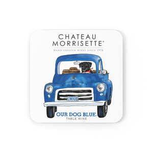 Home Bar Gifts - Chateau Morrisette Our Dog Blue Corkwood Coaster Set of 4
