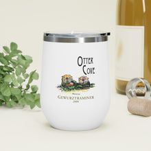 Load image into Gallery viewer, Wine Label Themed Drinkware - Color Otter Cove Gewurztraminer 2006 Label on 12oz Insulated Wine Tumbler