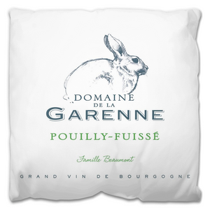 Indoor Outdoor Pillows Domaine de la Garenne Wine Label Print