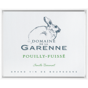 Wine Label Themed Artwork - Domaine de la Garenne Wine Label Print on Canvas in a Floating Frame