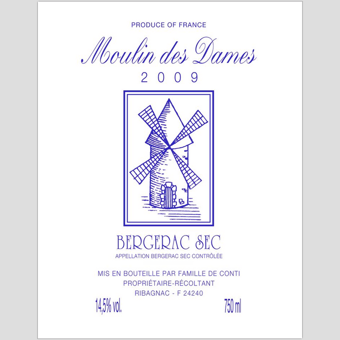 Wine Label Themed Art Print  on Archival Paper - Moulin des Dames Fine Art Prints
