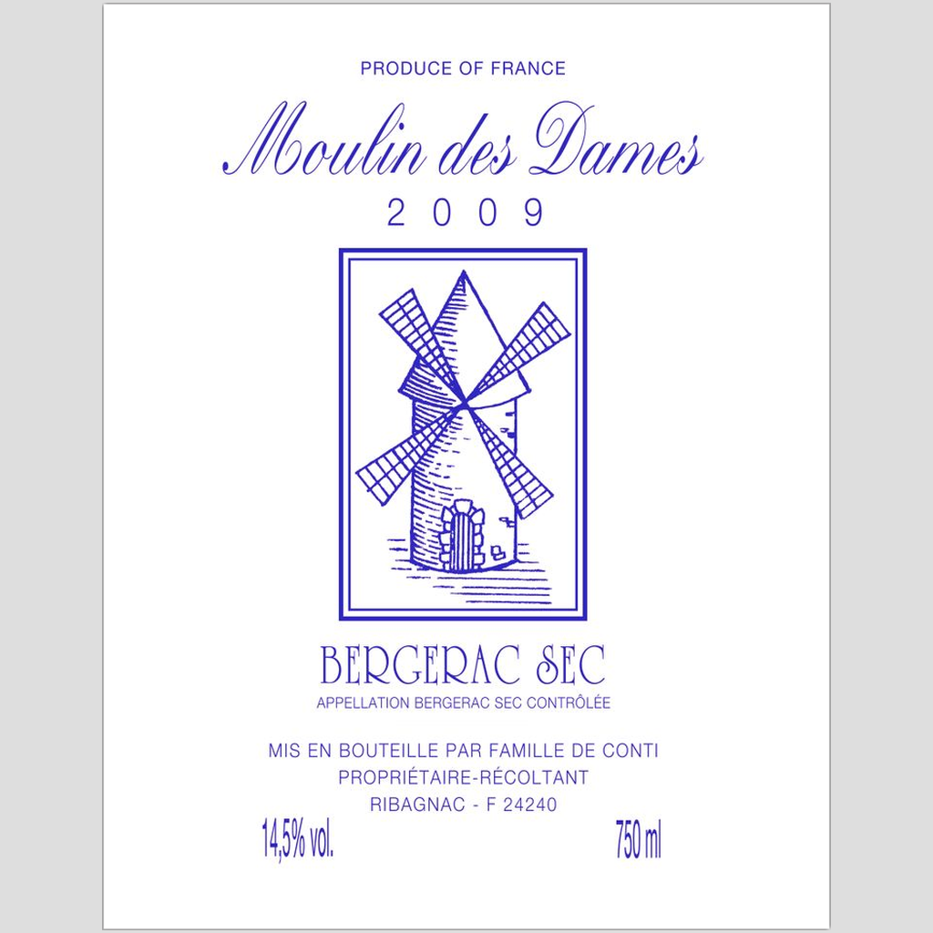 Wine Label Themed Art Print  on Archival Paper - Moulin des Dames Fine Art Prints