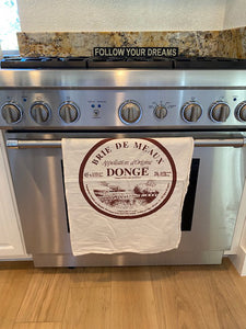 Brie De Meaux Flour Sack Towel on stove