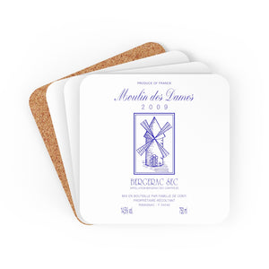 Wine Label Themed Gifts - Moulin des Dames Wine Label Coasters - Set of 4