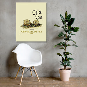 Wine Label Themed Wall Decor - Otter Cove Acrylic Print Ready To Hang