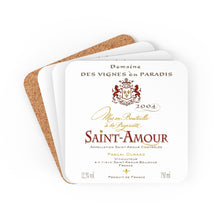 Load image into Gallery viewer, Wine Label Themed Gifts - Saint Amour Label Winery Coasters - Set of 4