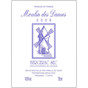 Wine Label Themed Artwork - Moulin des Dames Label Printed on Eco-Friendly Recycled Aluminum