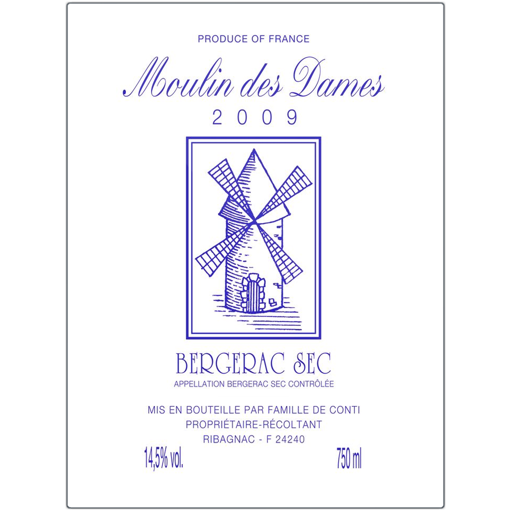 Wine Label Themed Artwork - Moulin des Dames Label Printed on Eco-Friendly Recycled Aluminum