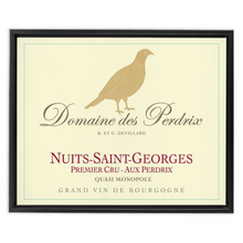 Load image into Gallery viewer, Wine Label Themed Artwork - Domaine des Perdrix Wine Label Framed Stretched Canvas