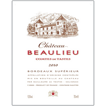 Load image into Gallery viewer, Winery Gifts - Wine Room Decor - Chateau Beaulieu Wine Label Printed on Eco-Friendly Recycled Aluminum