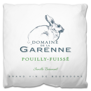Indoor Outdoor Pillows Domaine de la Garenne Wine Label Print