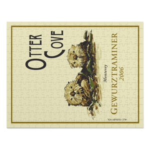 Wine Themed Jigsaw Puzzles - Label of Otter Cove Print 252 Pieces Puzzle - Made in America