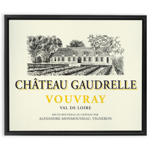 Load image into Gallery viewer, Wine Label Themed Artwork - Chateau Gaudrelle Wine Label Framed Stretched Canvas