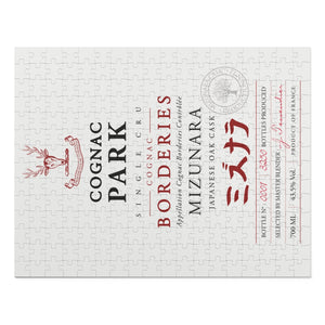 Cognac Label Themed Jigsaw Puzzles - Cognac Park Mizunara Label Print on 252 or 500 Pieces Puzzle - Made in America
