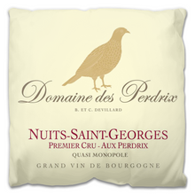 Load image into Gallery viewer, Indoor Outdoor Pillows Domaine Des Perdrix Wine Label Print 2 sizes available