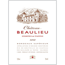 Load image into Gallery viewer, Winery Gifts - Wine Room Decor - Chateau Beaulieu Wine Label Printed on Eco-Friendly Recycled Aluminum 6 sizes available