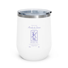 Load image into Gallery viewer, Wine Themed Drinkware - Moulin des Dames Label on 12oz Insulated Wine Tumbler