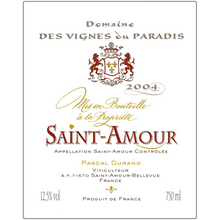 Load image into Gallery viewer, Gift for Wine Lover - Saint Amour Wine Label Printed on Eco-Friendly Recycled Aluminum